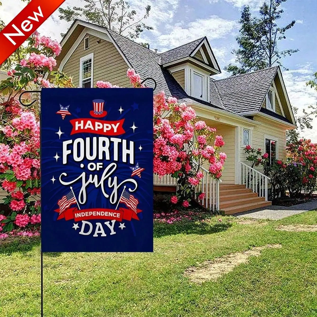 Memorial Day Patriotic Garden Flag 4th of July Independence Day American Decor, Stars and Stripes Outdoor Yard Porch Summer