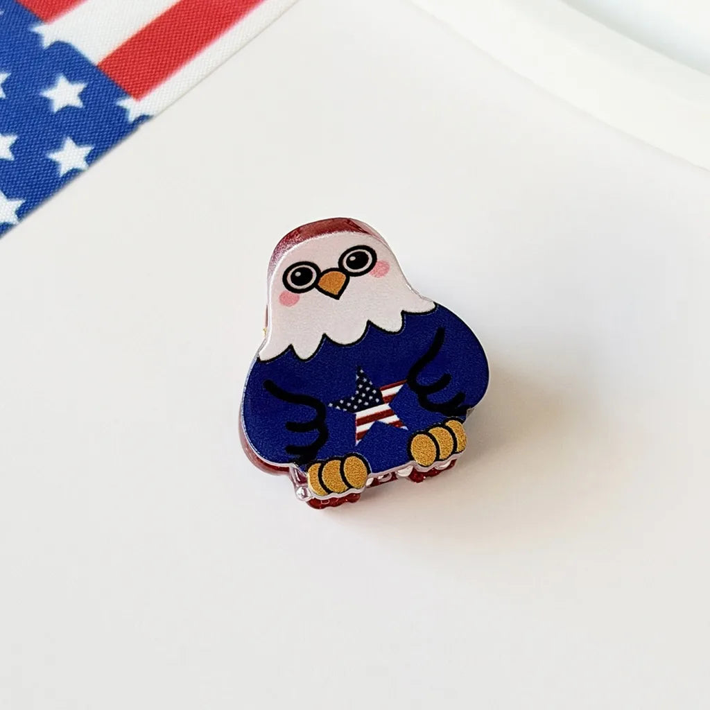 American Flag Pattern Mini Hair Claw Clips Patriotic 4th Of July Independence Day Hair Accessories For Women