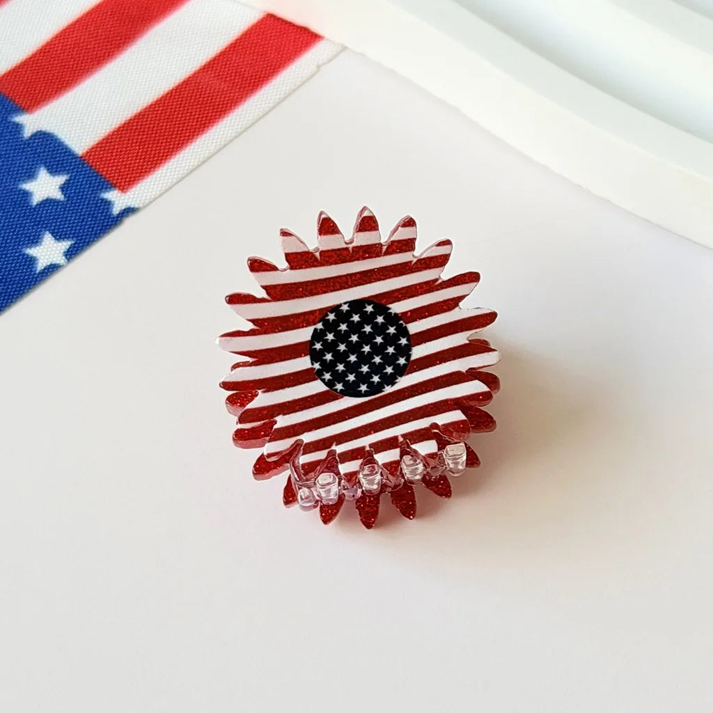 American Flag Pattern Mini Hair Claw Clips Patriotic 4th Of July Independence Day Hair Accessories For Women