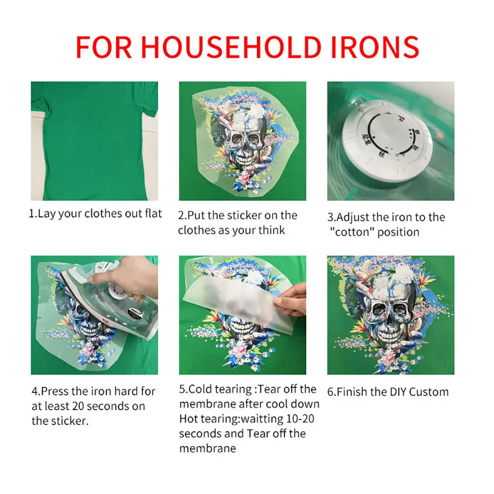 Fashion 4th Of July Hot Dog Hamburger Heat Transfer Patches For Clothes DIY A-Level Washable T-shirts Iron-on Thermal Stickers