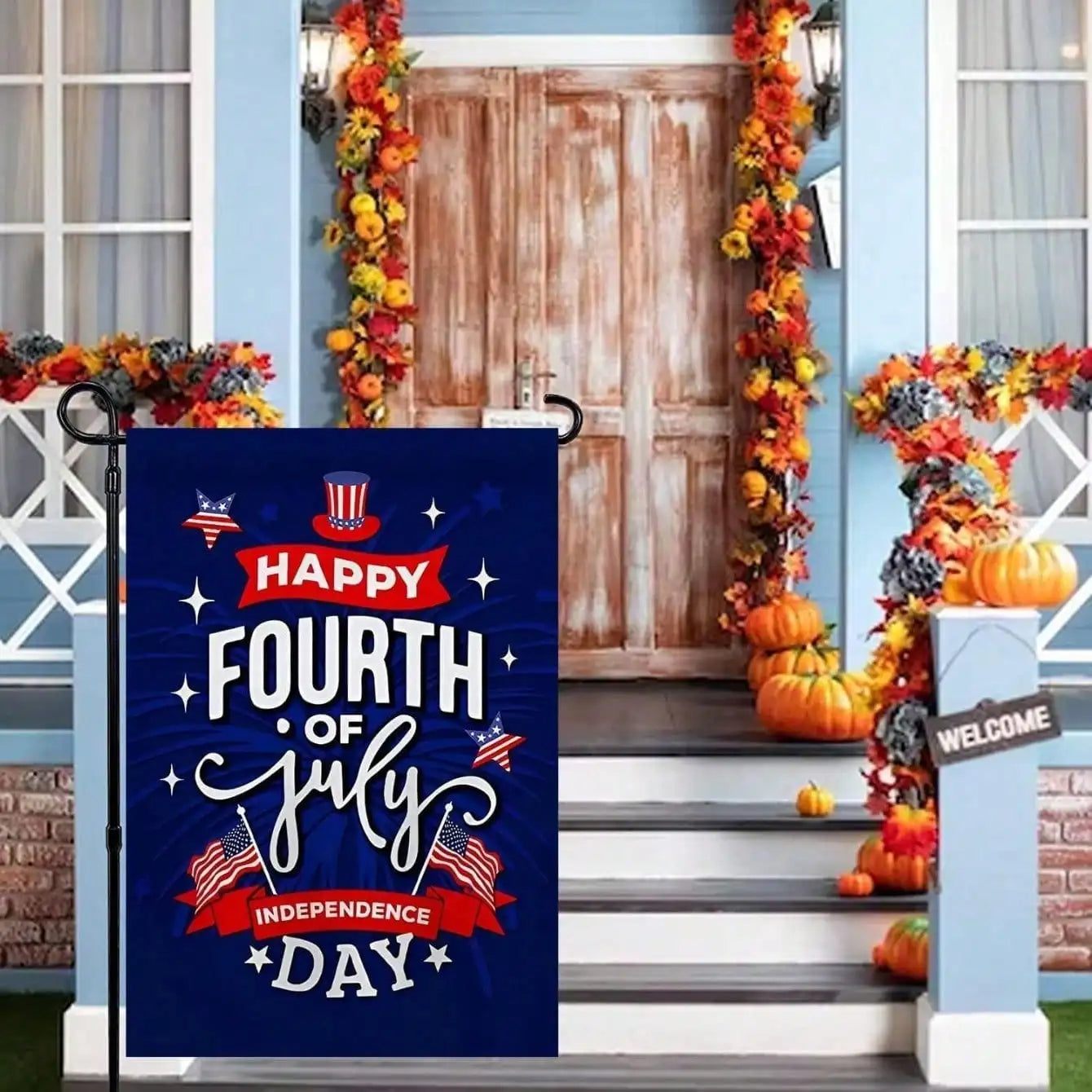 Memorial Day Patriotic Garden Flag 4th of July Independence Day American Decor, Stars and Stripes Outdoor Yard Porch Summer