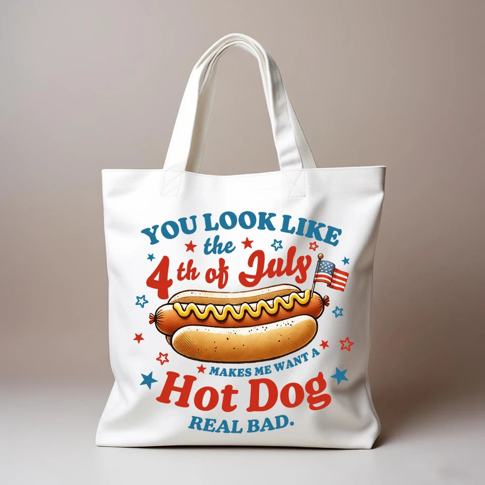 Fashion 4th Of July Hot Dog Hamburger Heat Transfer Patches For Clothes DIY A-Level Washable T-shirts Iron-on Thermal Stickers